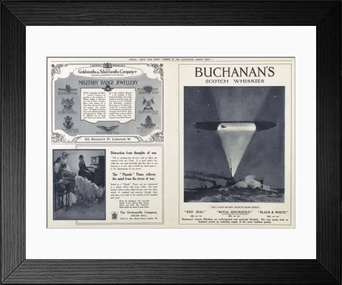 Framed Print : Advertisements in Great War Deeds, Illustrated London News Framed Print : Advertisements in Great War Deeds, Illustrated London News