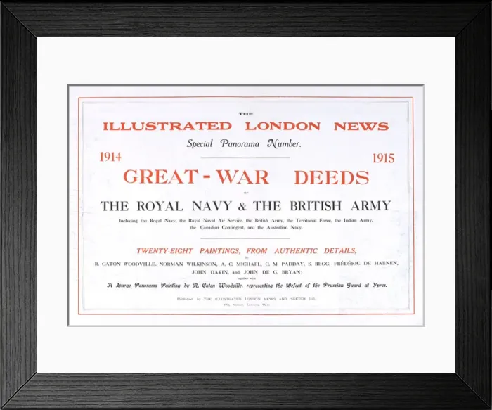 Framed Print : Title page of Great War Deeds, Illustrated London News