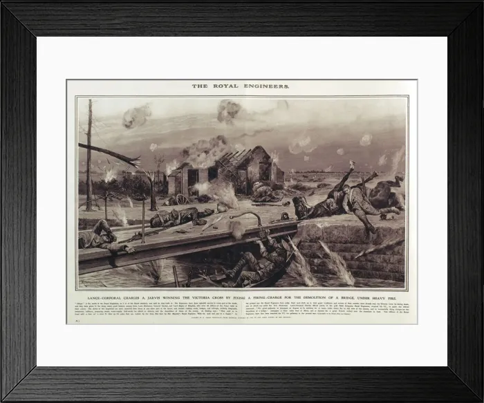 Framed Print : Lance-Corporal Jarvis in Great War Deeds, WW1 Framed Print : Lance-Corporal Jarvis in Great War Deeds, WW1