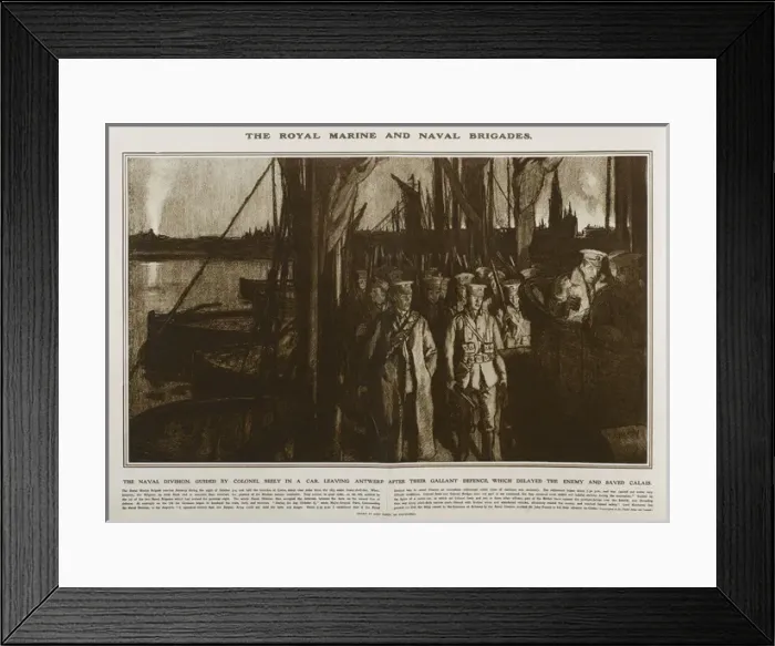 Framed Print : Naval Division in Great War Deeds, WW1 Framed Print : Naval Division in Great War Deeds, WW1