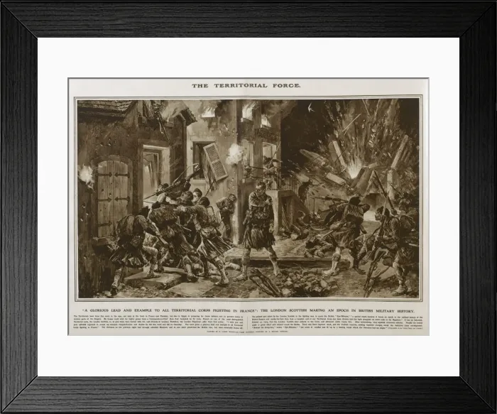 Framed Print : Territorial Corps in Great War Deeds, WW1 Framed Print : Territorial Corps in Great War Deeds, WW1