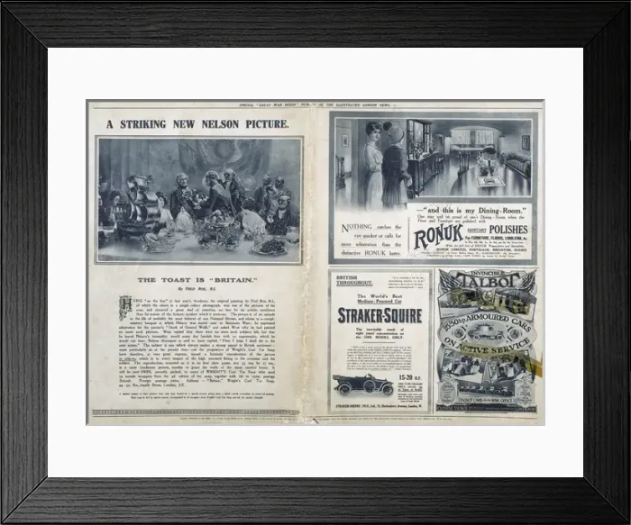 Framed Print : Advertisements in Great War Deeds, Illustrated London News Framed Print : Advertisements in Great War Deeds, Illustrated London News