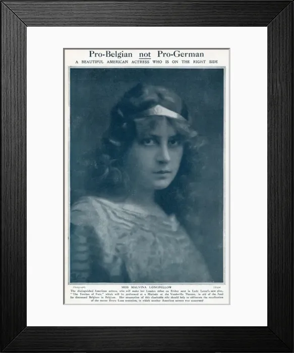 Framed Print : Malvina Longfellow, 1915 Framed Print : Malvina Longfellow, 1915