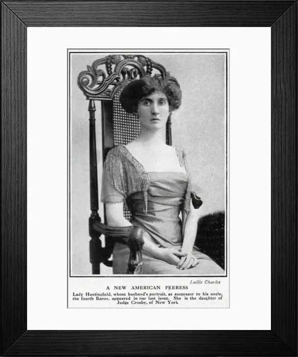 Framed Print : A new American heriess: Lady Huntingfield Framed Print : A new American heriess: Lady Huntingfield