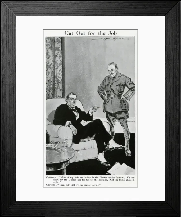 Framed Print : Cut out for the job: WW1 recruitment humour