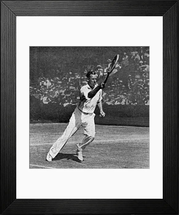 Framed Print : Anthony Wilding in action at Wimbledon, 1914 Framed Print : Anthony Wilding in action at Wimbledon, 1914