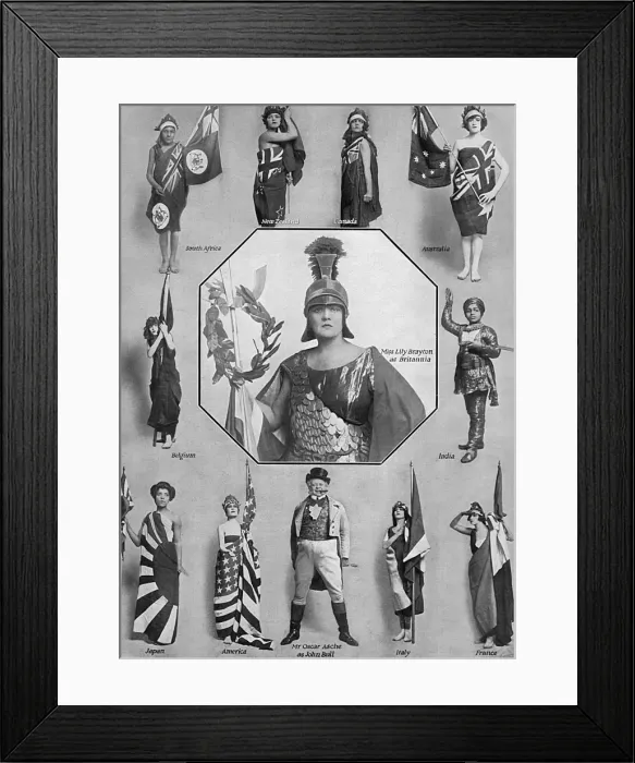 Framed Print : Chu Chin Chow Allied Powers Display at his Majestys Theatre