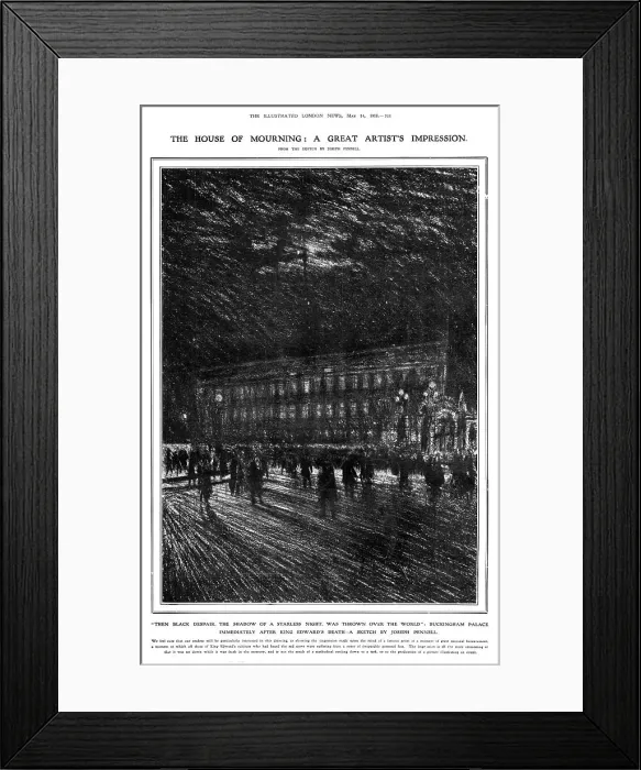 Framed Print : Mourning Atmospheric Dark London House Impression Framed Print : Mourning Atmospheric Dark London House Impression