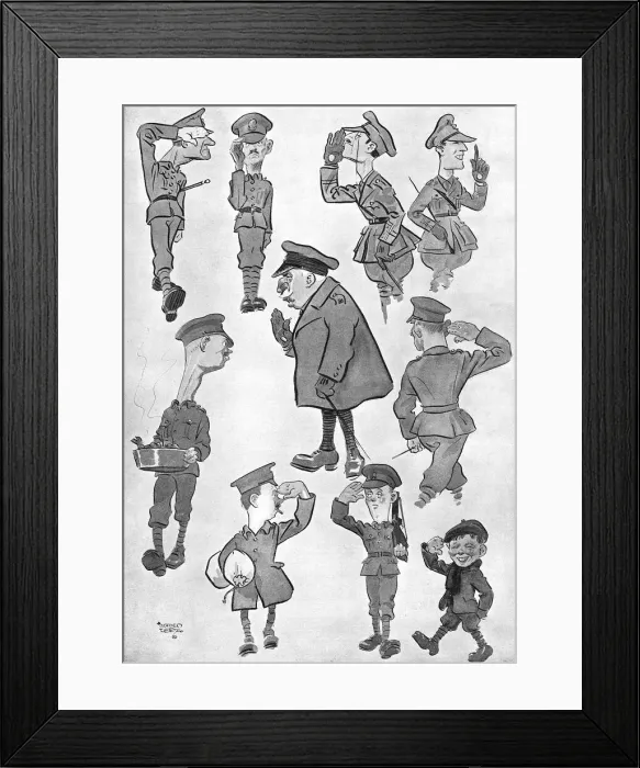 Framed Print : Salutes Assorted by Alfred Leete Framed Print : Salutes Assorted by Alfred Leete