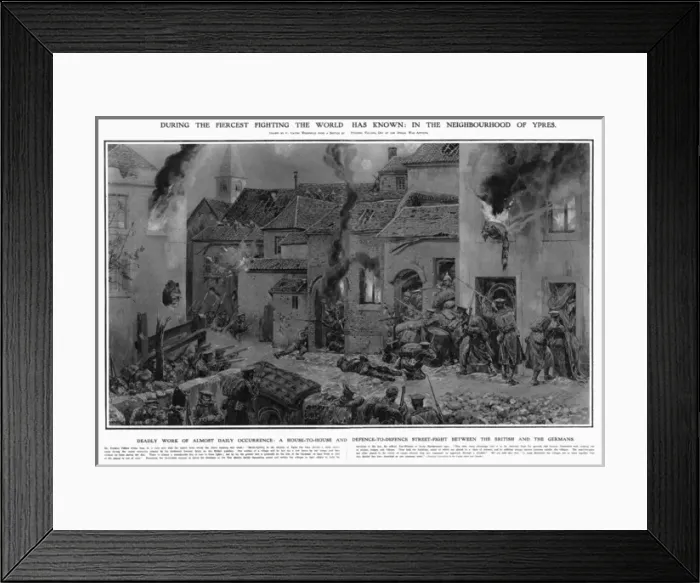 Framed Print : British and Germans fighting in vicinity of Ypres, 1914 Framed Print : British and Germans fighting in vicinity of Ypres, 1914