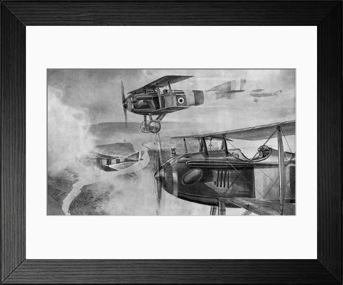 Framed Print : WWI aviation - a scout circus looking for trouble Framed Print : WWI aviation - a scout circus looking for trouble