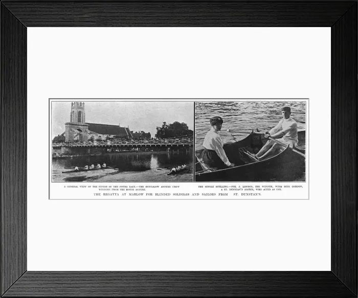 Framed Print : Regatta at Marlow for Blinded Soldiers & Sailors, WW1