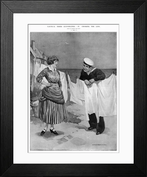 Framed Print : Nautical Terms Illustrated IV - Crossing the Line Framed Print : Nautical Terms Illustrated IV - Crossing the Line