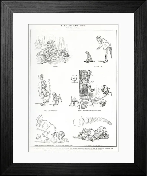 Framed Print : A Soldiers Dog 1918 Framed Print : A Soldiers Dog 1918