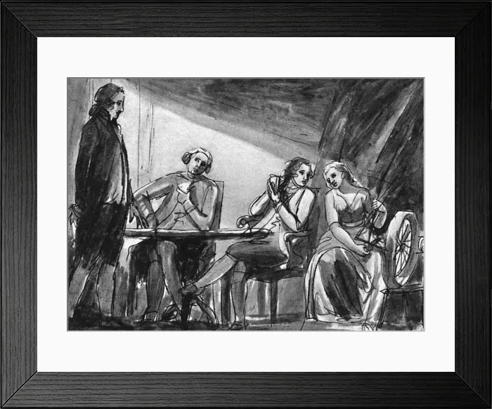 Framed Print : Greville, Hayley, Romney & Emma Hamilton Framed Print : Greville, Hayley, Romney & Emma Hamilton
