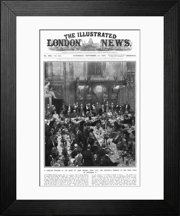 Framed Print : Guildhall banquet on the evening of the Lord Mayors Show Framed Print : Guildhall banquet on the evening of the Lord Mayors Show