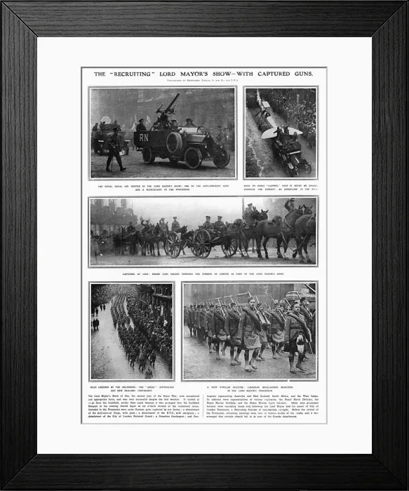 Framed Print : The Lord Mayors Show during the First World War Framed Print : The Lord Mayors Show during the First World War