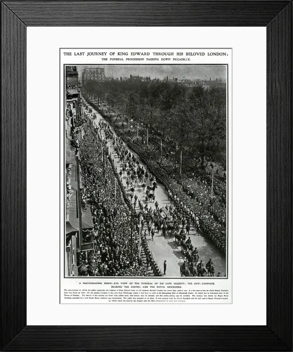 Framed Print : Funeral of King Edward VII 1910 Framed Print : Funeral of King Edward VII 1910