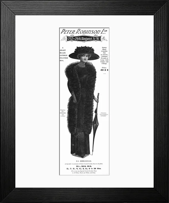 Framed Print : Death of King Edward VII - mourning dress