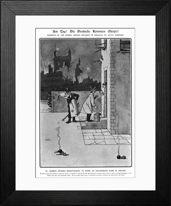 Framed Print : Am Tag, Heath Robinson