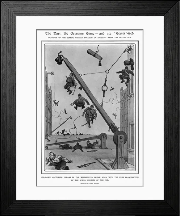 Framed Print : The Day, Heath Robinson Framed Print : The Day, Heath Robinson