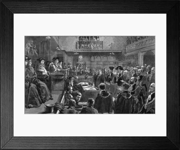 Framed Print : Lord Mayor taking the oath in court, 1890, by Sydney P. Hall Framed Print : Lord Mayor taking the oath in court, 1890, by Sydney P. Hall