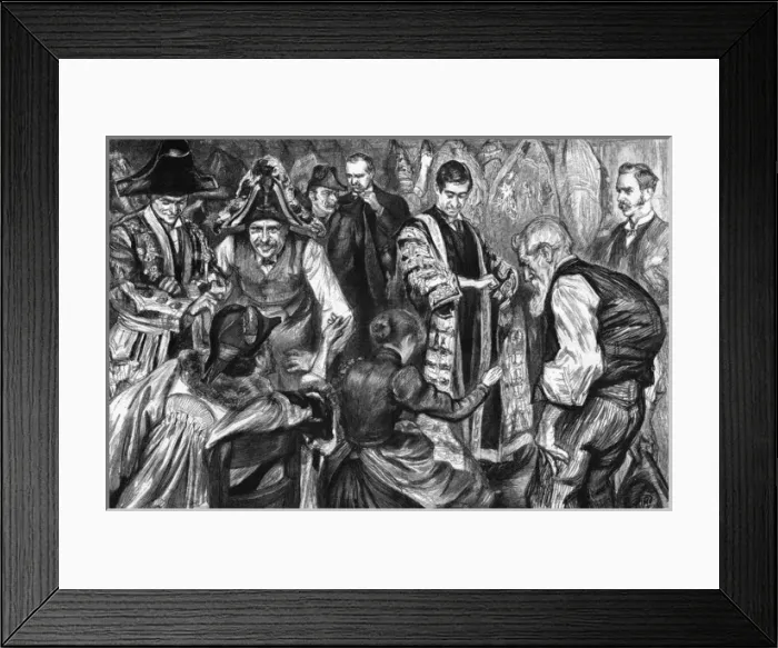 Framed Print : Preparations for the Lord Mayors Show, 1894, Paul Renouard