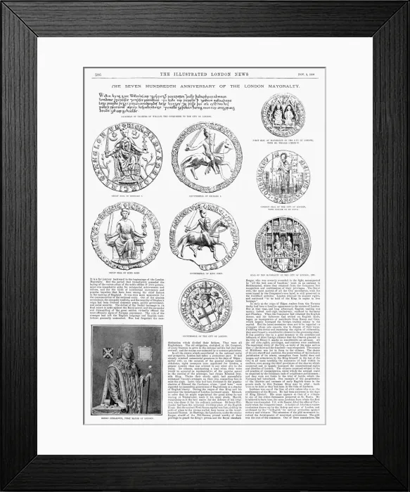 Framed Print : Seals relating to the City of London