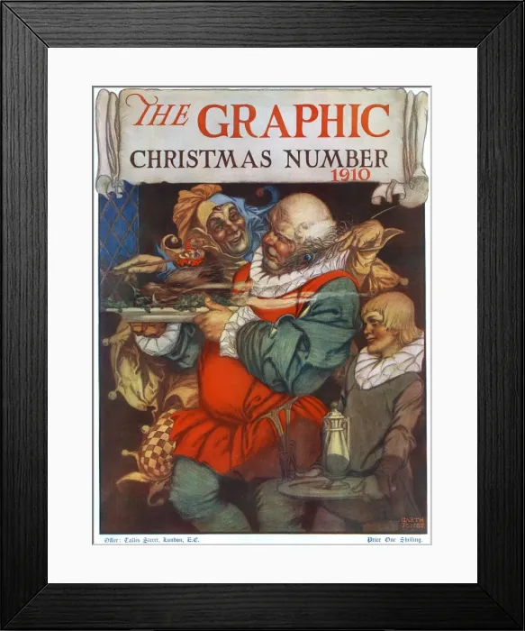 Framed Print : The Graphic cover - Christmas Number 1910 Framed Print : The Graphic cover - Christmas Number 1910
