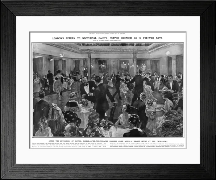 Framed Print : Londons return to noctural gaiety: dancing at the Trocadero Framed Print : Londons return to noctural gaiety: dancing at the Trocadero