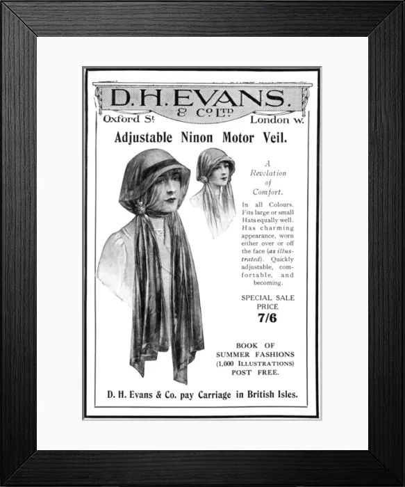 Framed Print : Motor Veil advertisement Framed Print : Motor Veil advertisement