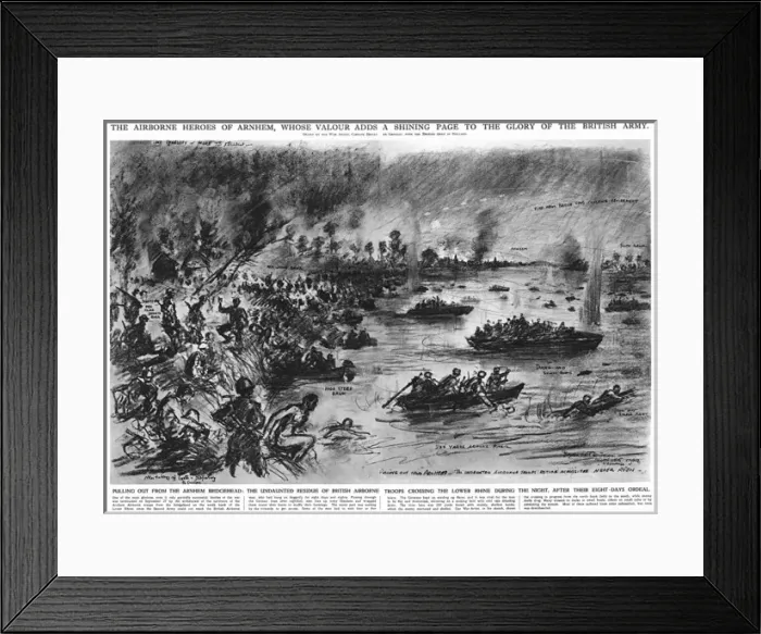 Framed Print : Pulling out from the Arnhem Bridgehead, WW2