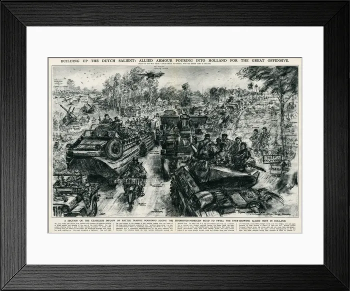 Framed Print : Building up the Dutch salient, WW2 Framed Print : Building up the Dutch salient, WW2
