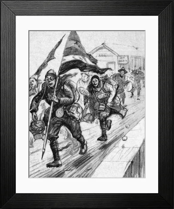 Framed Print : Chinese Labour Corps leaving for China after WW1 Framed Print : Chinese Labour Corps leaving for China after WW1