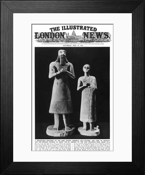Framed Print : Sumerian Cult-Statues Framed Print : Sumerian Cult-Statues