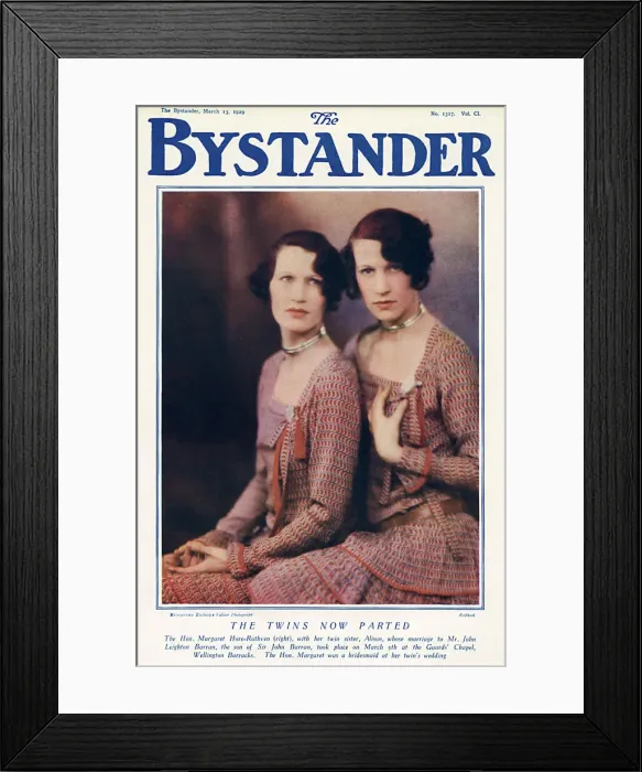 Framed Print : Bystander cover 1929 - the Ruthven Twins Framed Print : Bystander cover 1929 - the Ruthven Twins