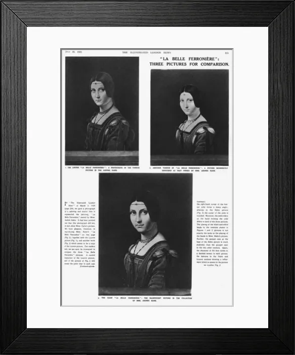 Framed Print : La Belle Ferroniere, three versions Framed Print : La Belle Ferroniere, three versions