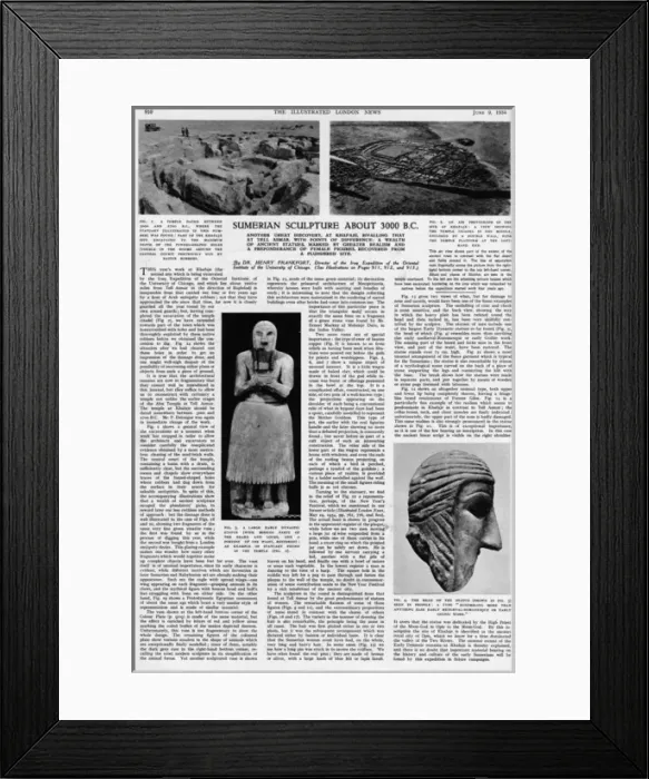 Framed Print : Sumerian Sculpture About 3000 B. C