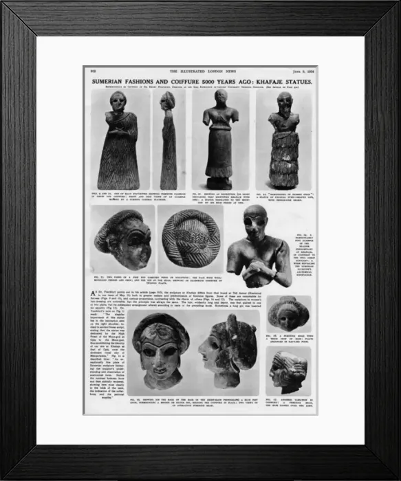 Framed Print : Sumerian Fashions and Coiffure 500 Years Ago: Khafaje Framed Print : Sumerian Fashions and Coiffure 500 Years Ago: Khafaje