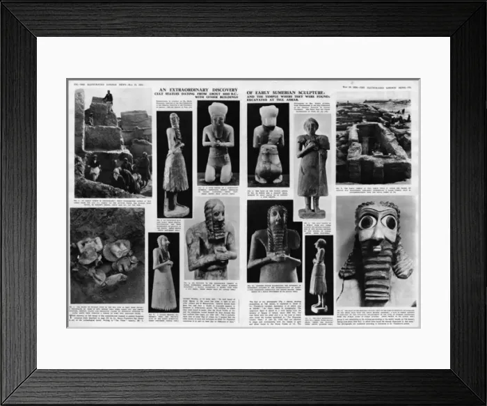 Framed Print : Early Sumerian Sculpture Framed Print : Early Sumerian Sculpture