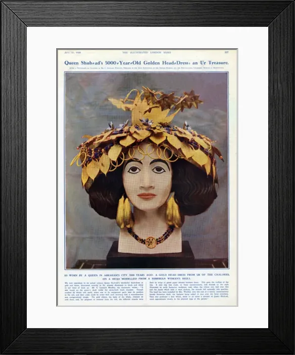 Framed Print : Puabis Diadem and Headdress Framed Print : Puabis Diadem and Headdress