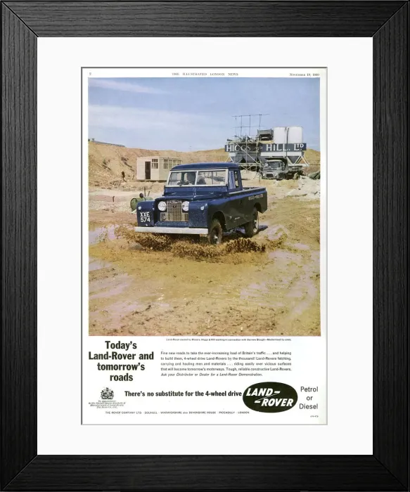 Framed Print : Land Rover advertisement, 1960 Framed Print : Land Rover advertisement, 1960