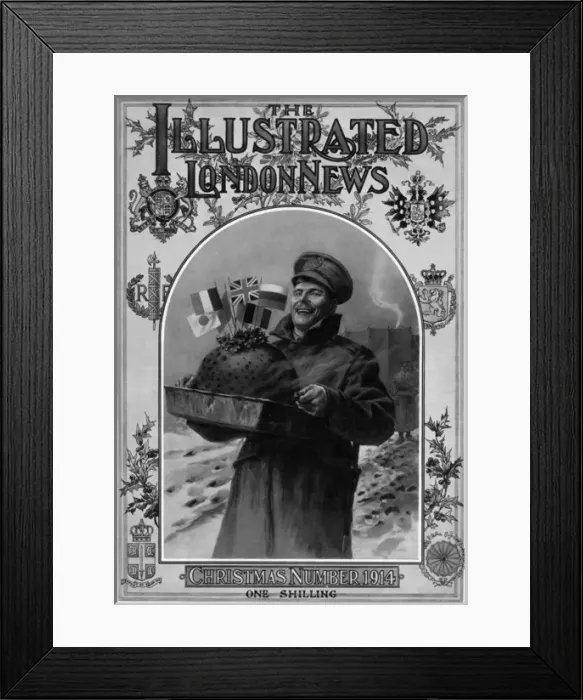 Framed Print : Illustrated London News Christmas Number 1914 WW1 Framed Print : Illustrated London News Christmas Number 1914 WW1