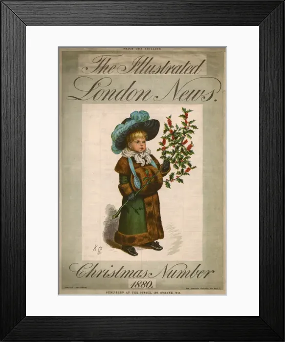 Framed Print : Illustrated London News Christmas Number 1880 Kate Greenaway Framed Print : Illustrated London News Christmas Number 1880 Kate Greenaway