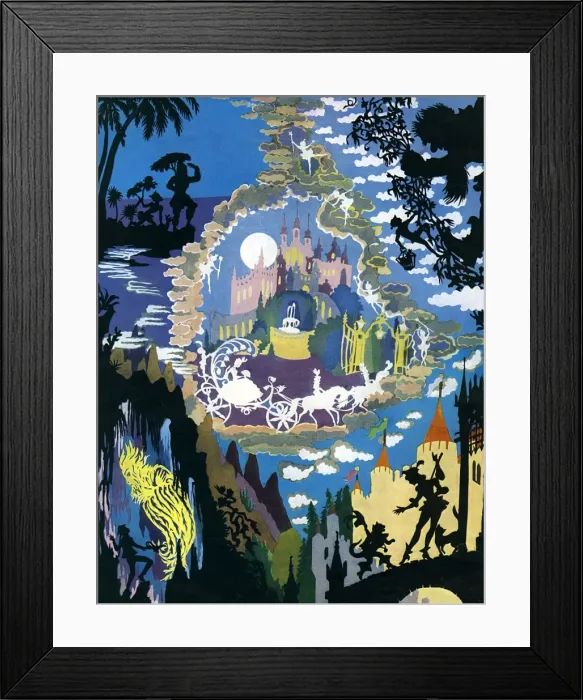 Framed Print : A medley of pantomimes, silhouettes by Lotte Reiniger Framed Print : A medley of pantomimes, silhouettes by Lotte Reiniger