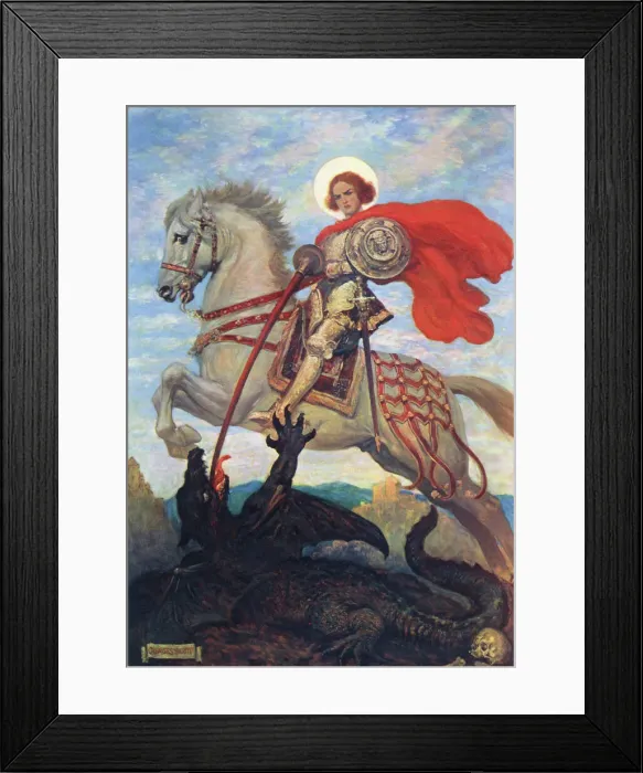 Framed Print : St. George patron saint of England