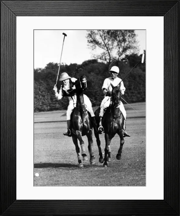 Framed Print : Winston Churchill playing polo