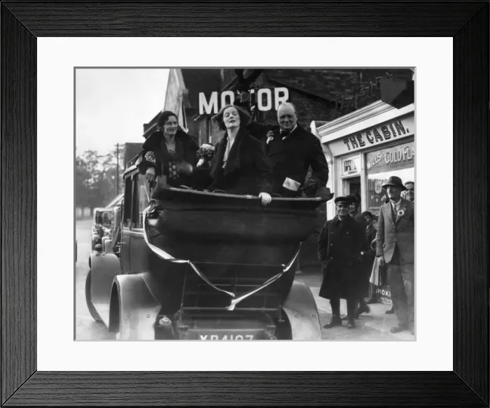 Framed Print : Clementine, Diana and Winston Churchill 1931 Framed Print : Clementine, Diana and Winston Churchill 1931