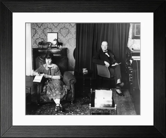 Framed Print : Winston Churchill at work in 1924 Framed Print : Winston Churchill at work in 1924
