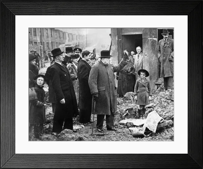 Framed Print : Winston Churchill in Bristol, 1941